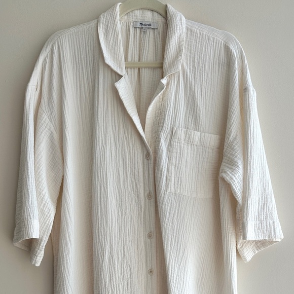 Madewell Isla Maxi Dress, Lighthouse Color, Button Down Kaftan, Size Large - Picture 6 of 16